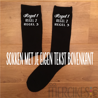 sokken met je eigen tekst, gepersonaliseerd cadeau