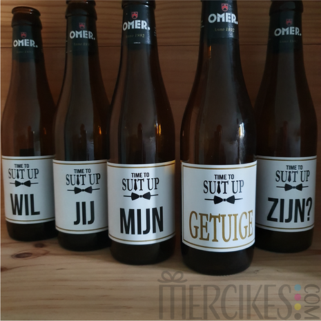 stickers voor bierflesjes -wil jij mijn getuige zijn