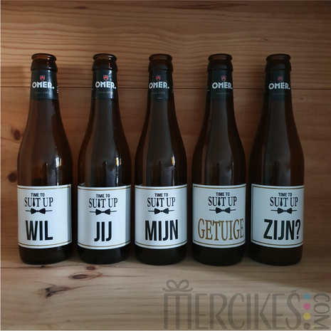 cadeau getuige vragen , gepersonaliseerde bierlabels