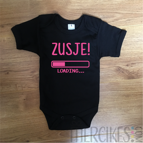 Zusje loading... - Gender Reveal romper