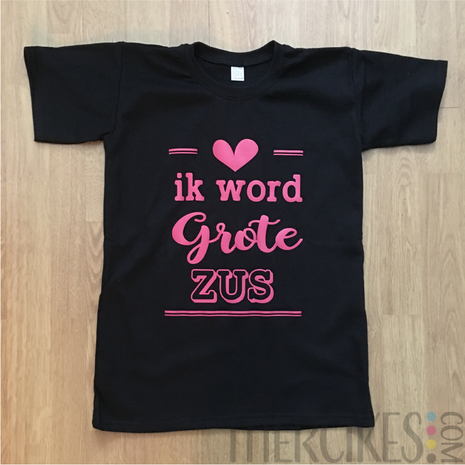 grote zus shirt kado voor zus nieuwe baby