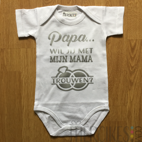 Romper Papa wil jij met mijn mama trouwen?