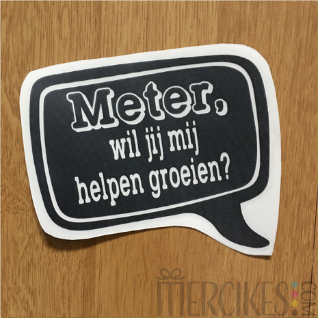 peetante vragen met deze mooie sticker voor gieter of bloempot