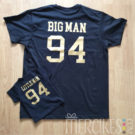 Stoere set Big Man Little Man met Nummer