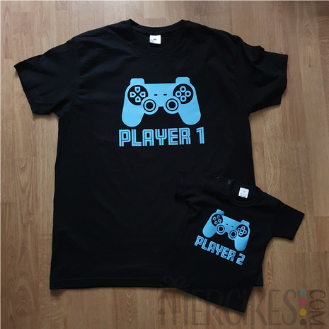 twinning tshirts player 1 player 2