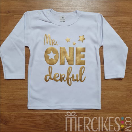 verjaardag t-shirt mr onederful