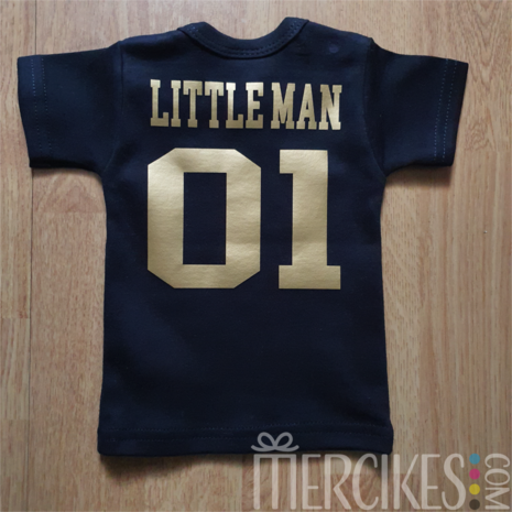 Little Man shirt met rugnummer naar keuze