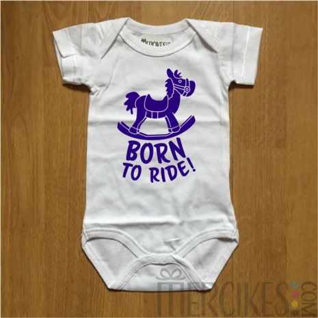 kraamcadeau body romper geboorte born to ride