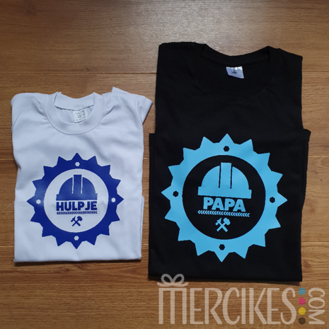 Twinning Shirts Papa Zoon Papa Hulpje