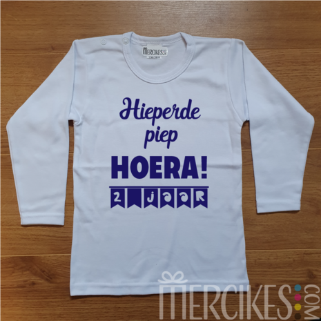 Shirt Hieperdepiep Leeftijd - zonder naam achterkant