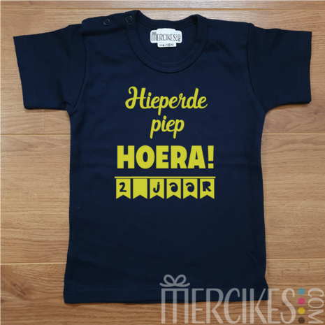 Shirt Hieperdepiep Leeftijd - zonder naam achterkant