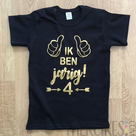 duimen ik ben jarig shirt