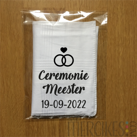 zakdoek ceremoniemeester cadeau 