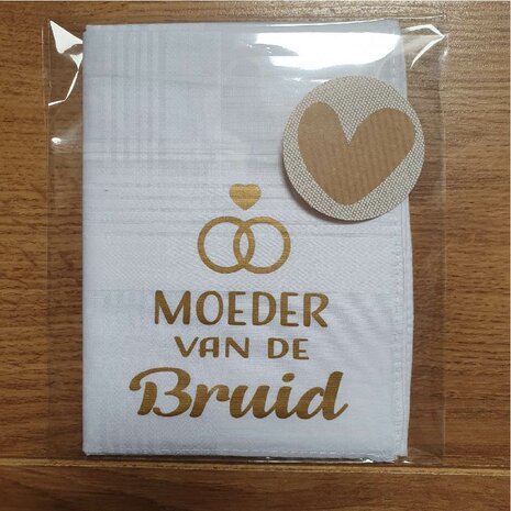 kado mama bruid zakdoek bedrukt