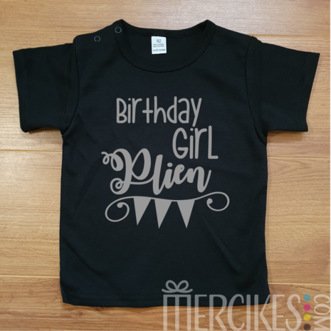 Verjaardag Shirtje Birthday Girl met Naam