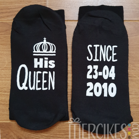 Setje sokken King Queen - gehele datum