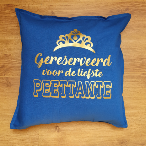 Cadeau Peettante - Kussen Gereserveerd voor de liefste Peettante