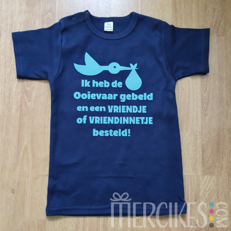 Shirtje Ik heb de Ooievaar gebeld! Vriendje - Vriendinnetje