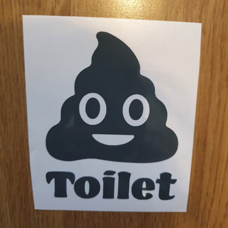 Toiletsticker Drol Emoij Toilet