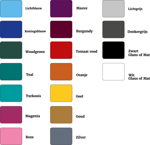 kleurenkaart vinyl mercikes