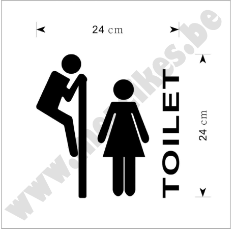 Toiletsticker Stiekem Kijken Toilet