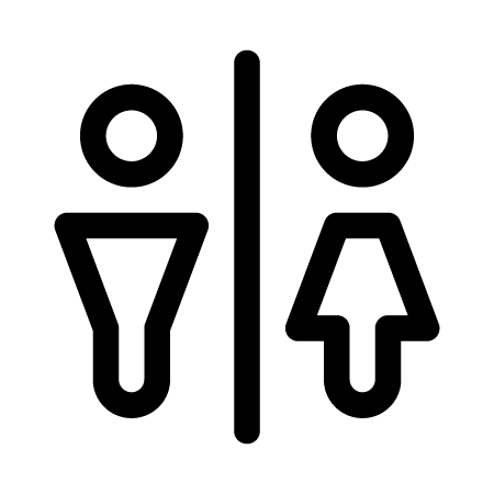 Deursticker Toiletsticker Abstact Man en Vrouw