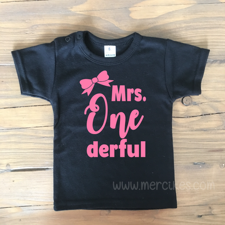 t-shirt verjaardag kind mrs onederful