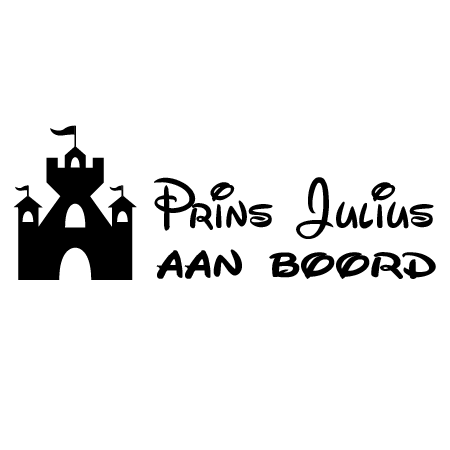 aan boord sticker prins met kasteel