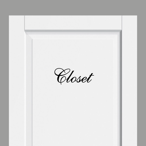 naamletter voor op deur sierlijke landelijke stijl closet