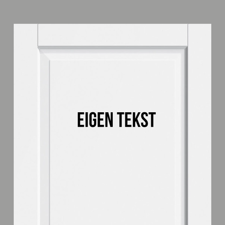 naamsticker deur eigen tekst, deursticker maken eigen tekst