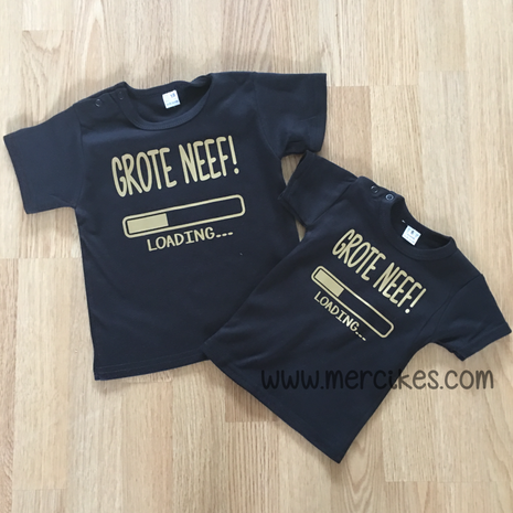 t-shirt ik word grote neef, grote neef loading, idee zwangerschap aankondigen