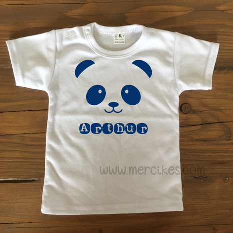 shirtje met naam panda