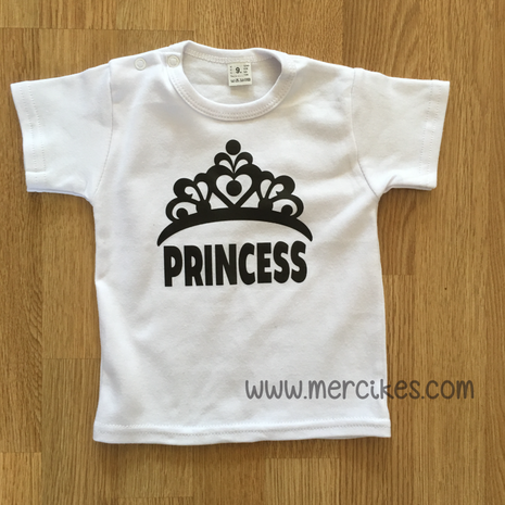 t-shirt prinses voor kind, eventueel met naam