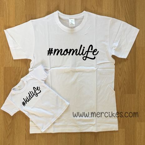 t-shirts #momlife en #kidlife