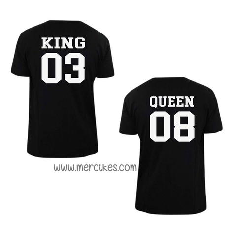 Bestel hier je king en queen t-shirts, compleet met rugnummers
