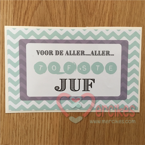 Toffifee De aller aller tofste juf - Sticker