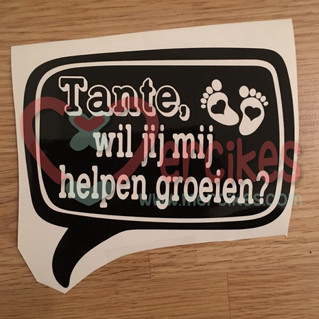 orginele cadeau aanstaande tante, tante wil jij mij helpen groeien