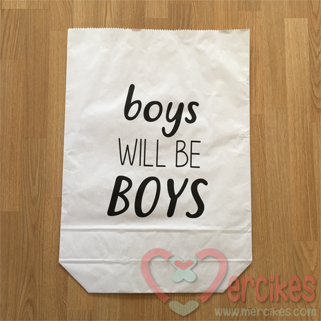 Paper Bag XL "Boys will be Boys"