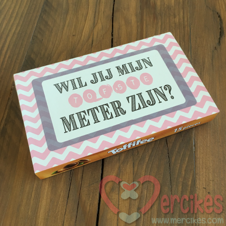 orginele manier om meter te vragen, losse sticker wil jij mijn meter zijn?