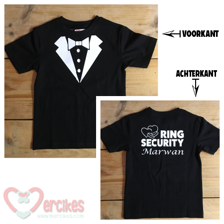 shirt ring security smoking artje met ringen en naam