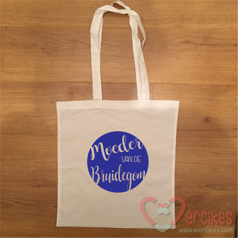 cadeau moeder bruidegom, katoenen tas moeder van de bruidegom