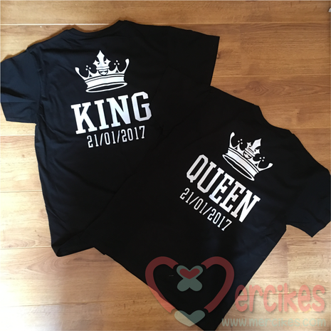 king en queen shirts, t-shirt met king en queen nederland