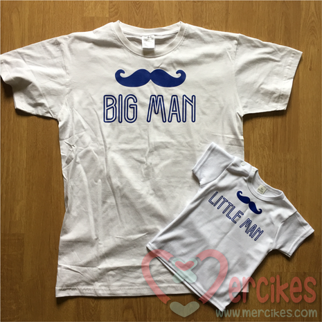 Set Vader en Zoon T-shirt Big Man Little Man