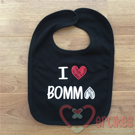 i love bomma bib