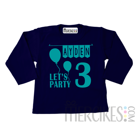 Shirt Verjaardag Let's Party - Lange mouw