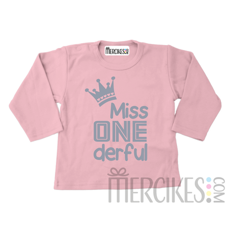 Verjaardag Shirtje Eerste Verjaardag Miss One derful