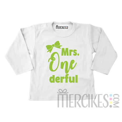 Shirt mrs onederful strikje - Lange mouw