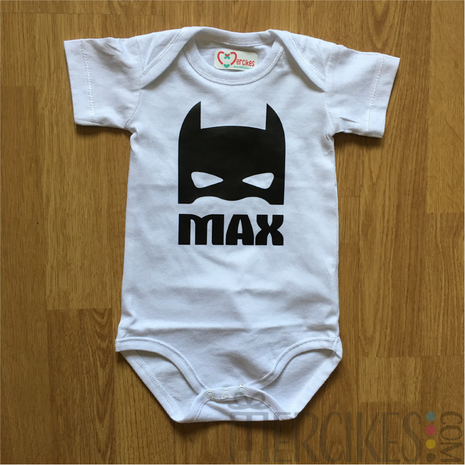 romper superhero met naam, stoer cadeau geboorte jongen