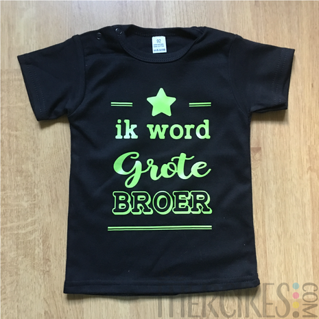 shirt ik word grote broer, geboorteaankondiging