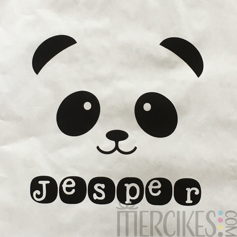 Deursticker Panda met Naam